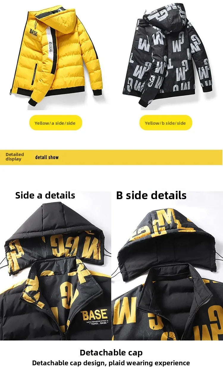 Dwustronna Kurtka Zimowa Męska BASE - Puchowa,