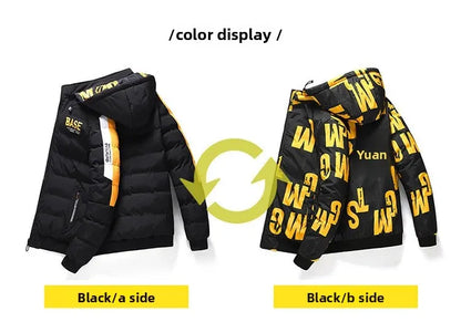 Dwustronna Kurtka Zimowa Męska BASE - Puchowa,