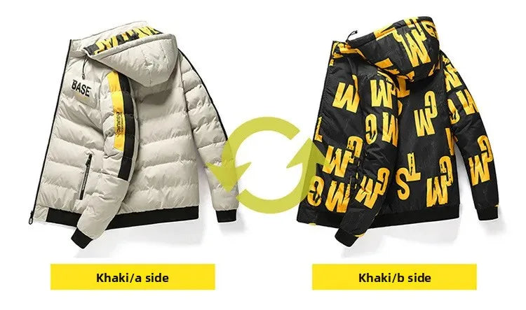 Dwustronna Kurtka Zimowa Męska BASE - Puchowa,