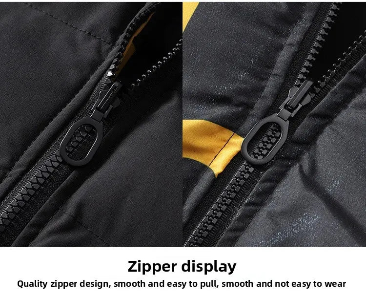 Dwustronna Kurtka Zimowa Męska BASE - Puchowa,