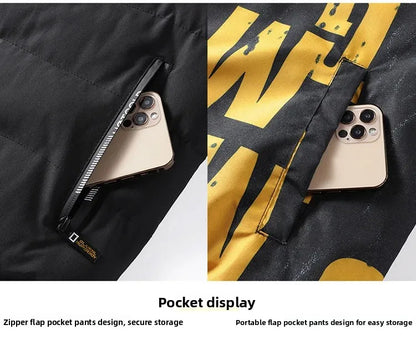 Dwustronna Kurtka Zimowa Męska BASE - Puchowa,