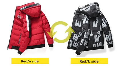 Dwustronna Kurtka Zimowa Męska BASE - Puchowa,