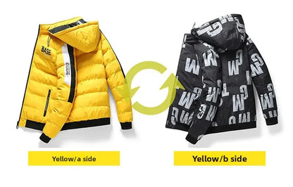 Dwustronna Kurtka Zimowa Męska BASE - Puchowa,